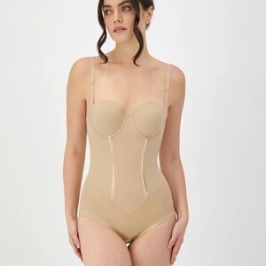 Maidenform Beige Shapewear Bodysuit Sz 36B